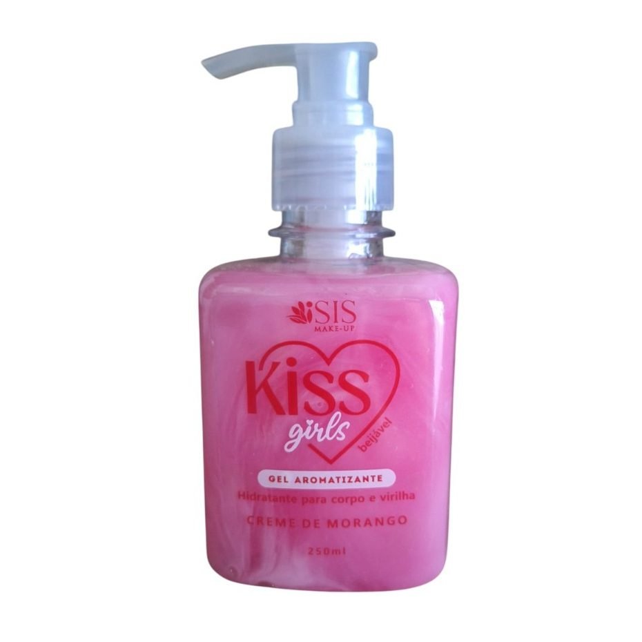 Kiss Girl Gel Hidratante Corpo e Virilha Creme de Morango 250ml
