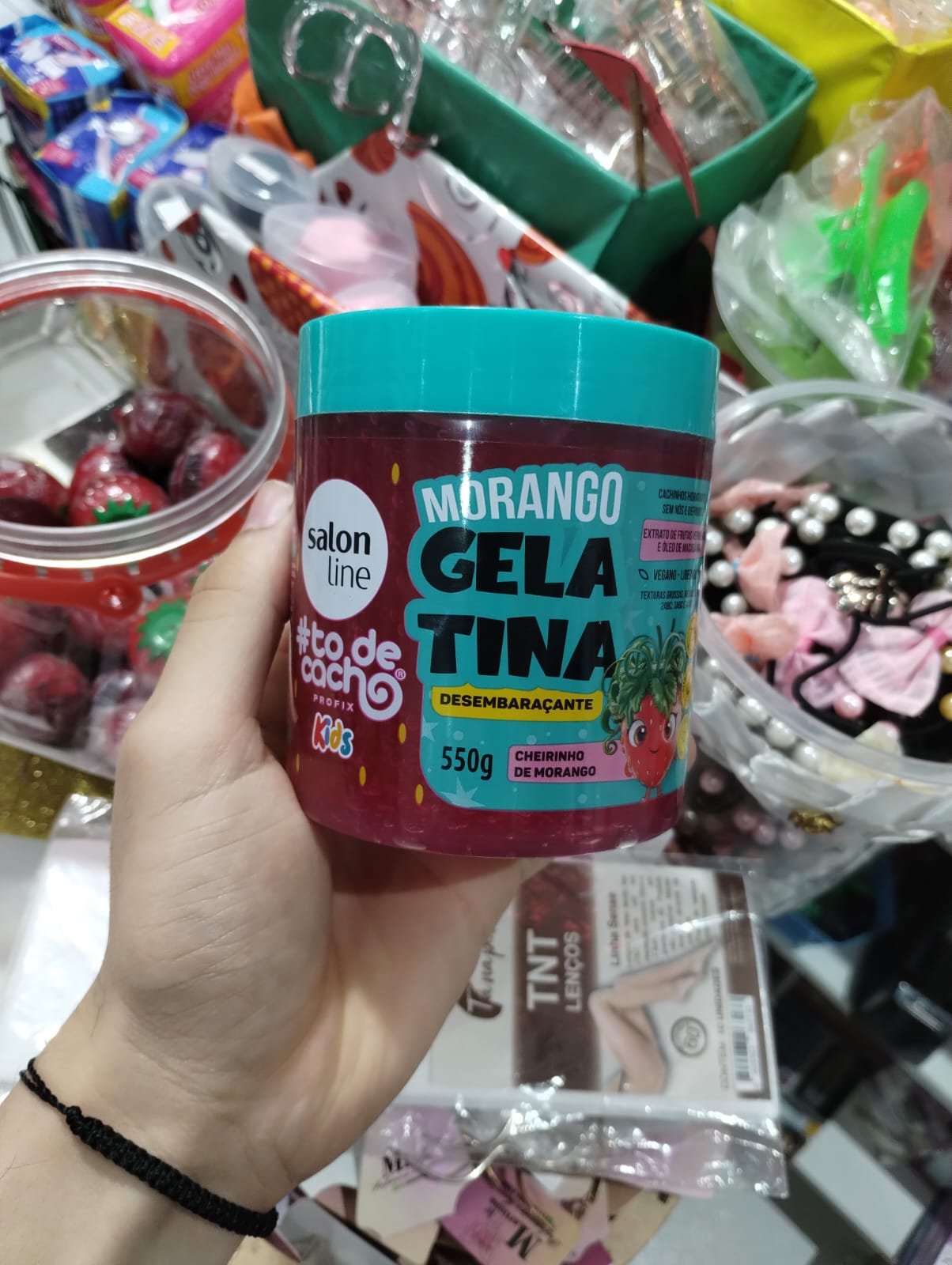 Salon line Gelatina Ativadora Morango 550g - Imagem 2