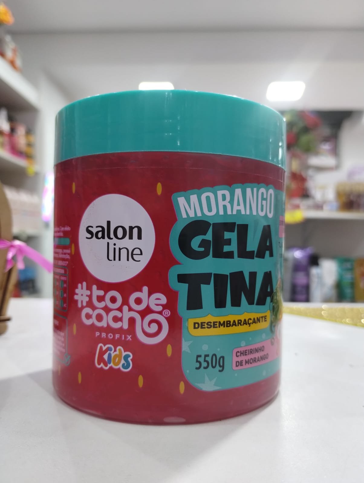 Salon line Gelatina Ativadora Morango 550g - Imagem 3