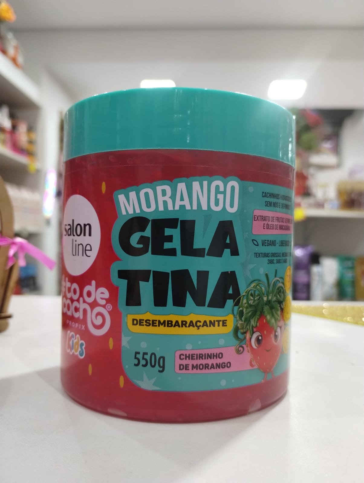 Salon line Gelatina Ativadora Morango 550g - Imagem 4
