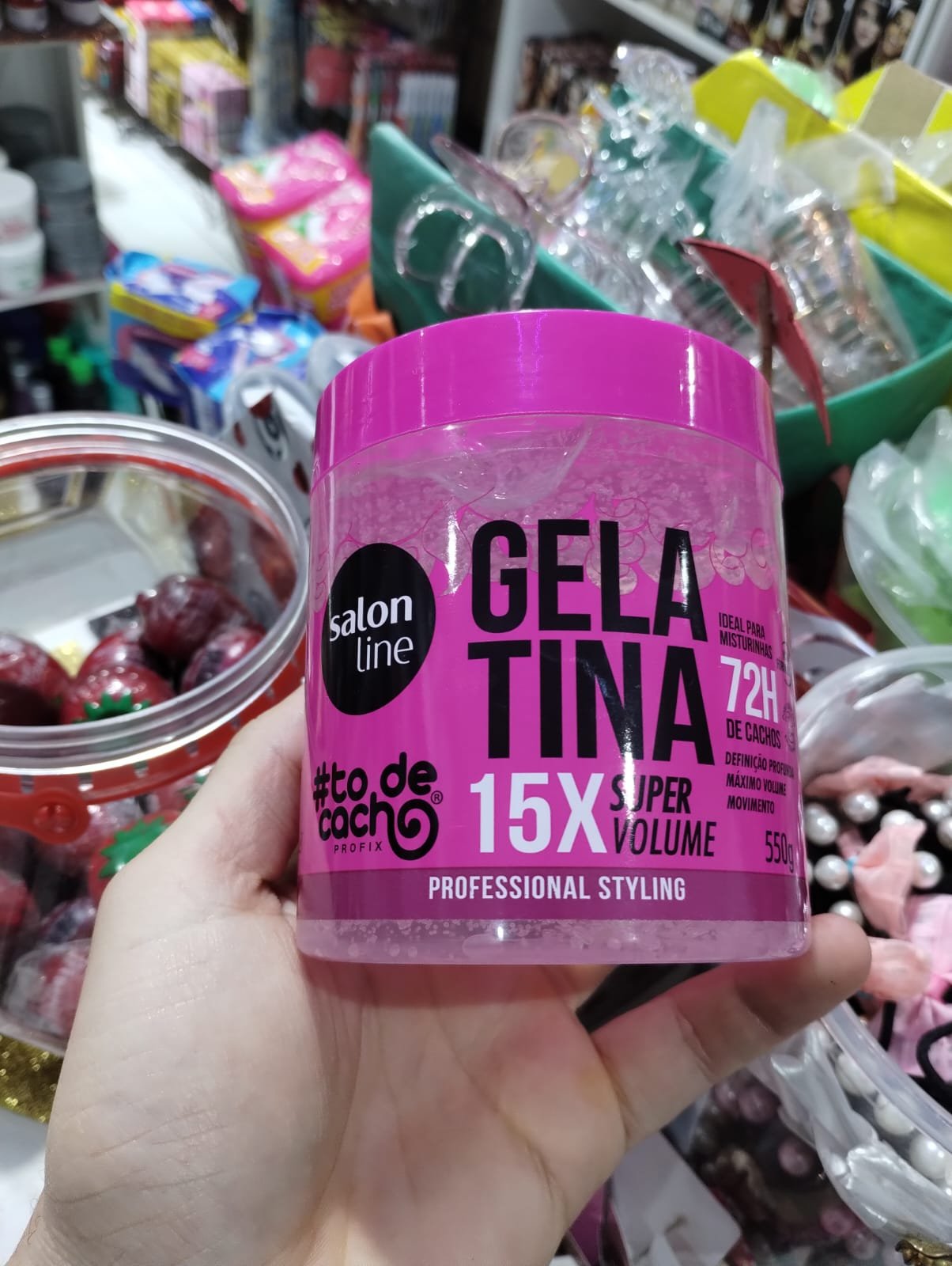 Salon line Gelatina 15x super volume 550g - Imagem 4