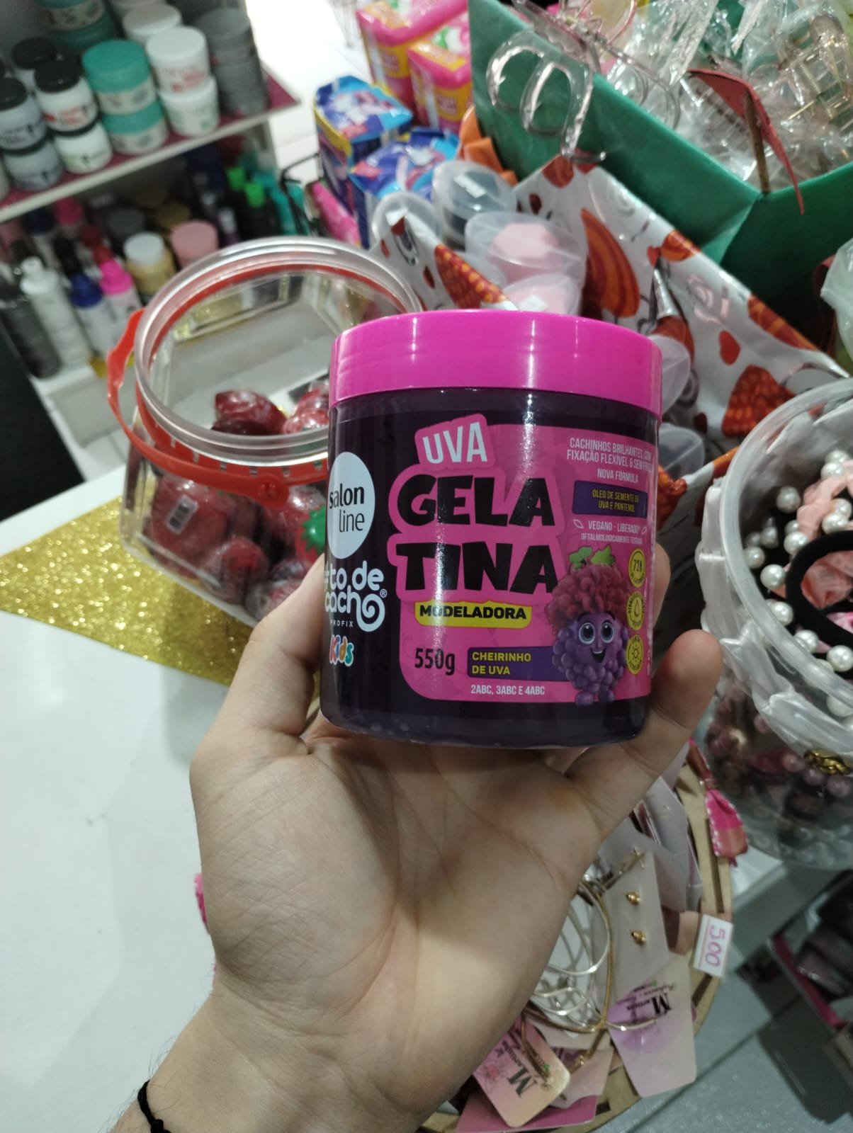 Salon line Gelatina Ativadora Uva 550g - Imagem 3