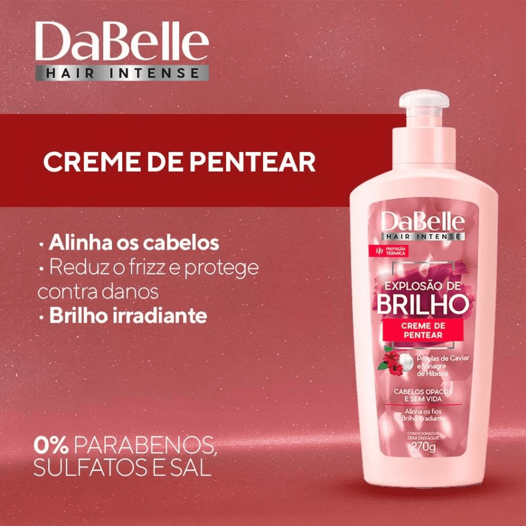 Dabelle Hair Intense Explosão de Brilho Creme de Pentear 270g - Imagem 3
