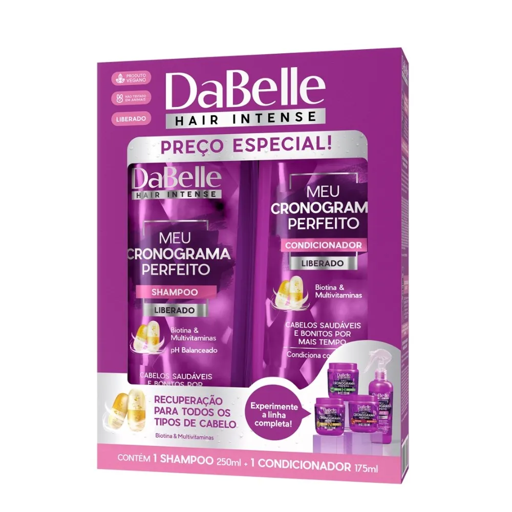 Kit Dabelle Shampoo +Cond Meu Cronograma Perfeito