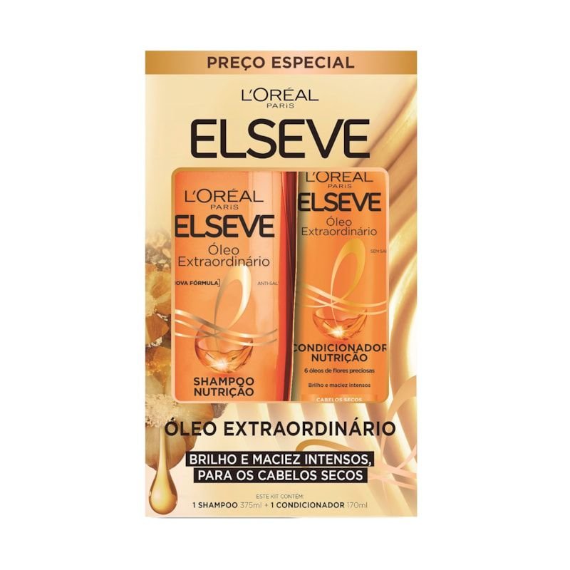 Kit Sham 375ml + Cond 170ml Elseve Oleo Extraordinario