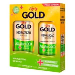 Kit Sham 275ml + Cond 175ml Gold Agua de Coco
