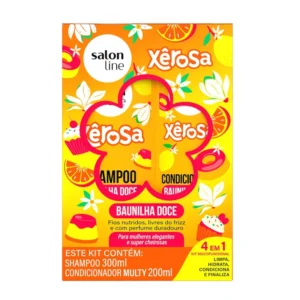Kit Sham 300ml + Cond 200ml Salon line Xerosa Baunilha Doce