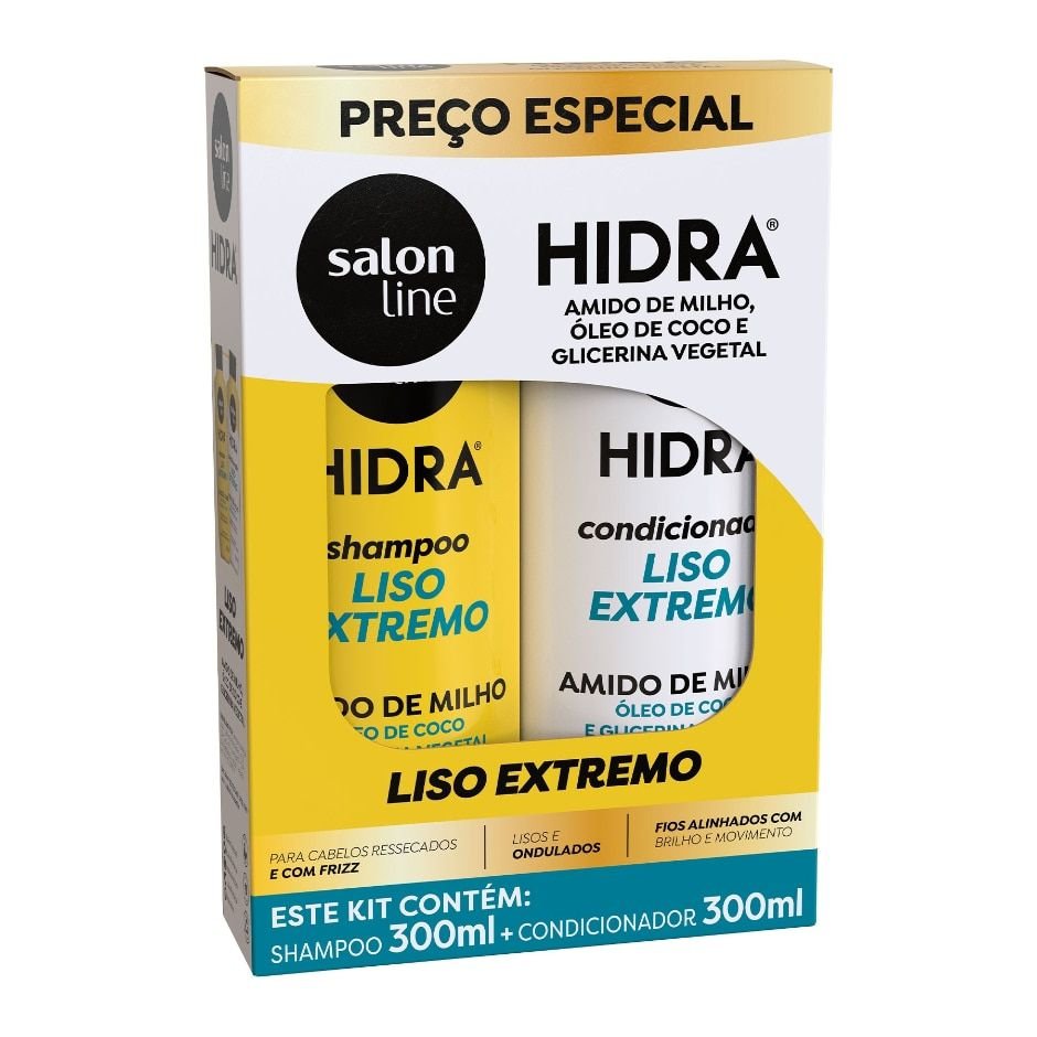 Kit Sham 300ml + 300ml Salon Line Hidra Liso Extremo