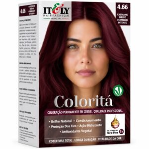Itely Hair Fashion Coloraçao Profissional Castanho Medio Vermelho Intenso 4.66