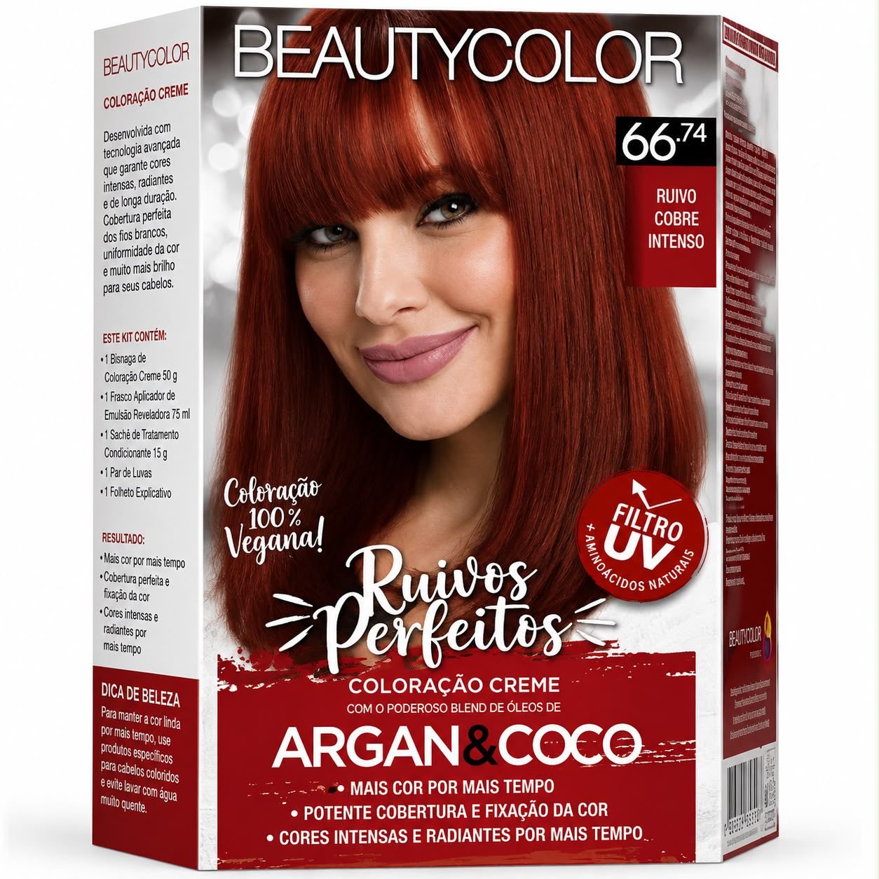 BeautyColor Coloração Creme Ruivo Doce de Leite 66.74