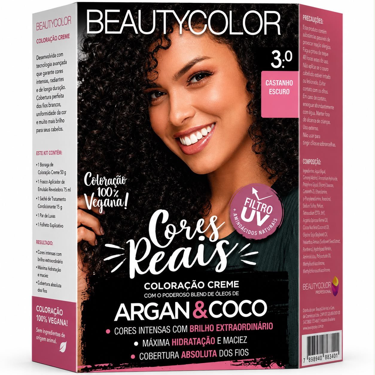 BeautyColor Coloração Creme Castanho Escuro 3.0
