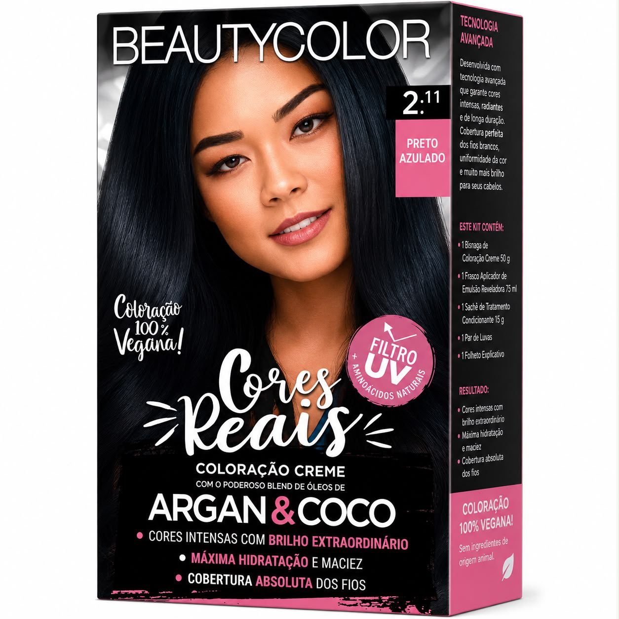 BeautyColor Coloração Creme Preto Azulado 2.11