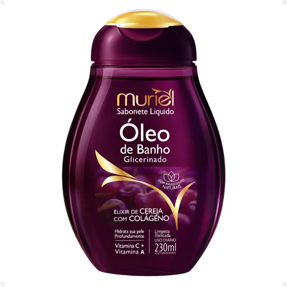 Sab Liquido Oleo de Banho Muriel Cereja com Colageno