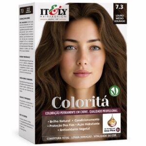 Itely Hair Fashion Coloraçao Profissional Louro Medio Dourado 7.3