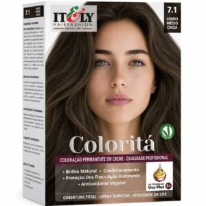 Itely Hair Fashion Coloraçao Profissional Louro Medio Acinzentado 7.1
