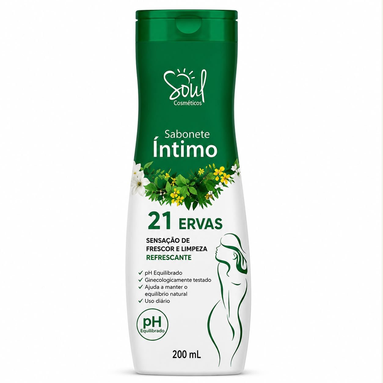 Soul Cosmeticos Sabonete Feminino 21 Ervas 200ml