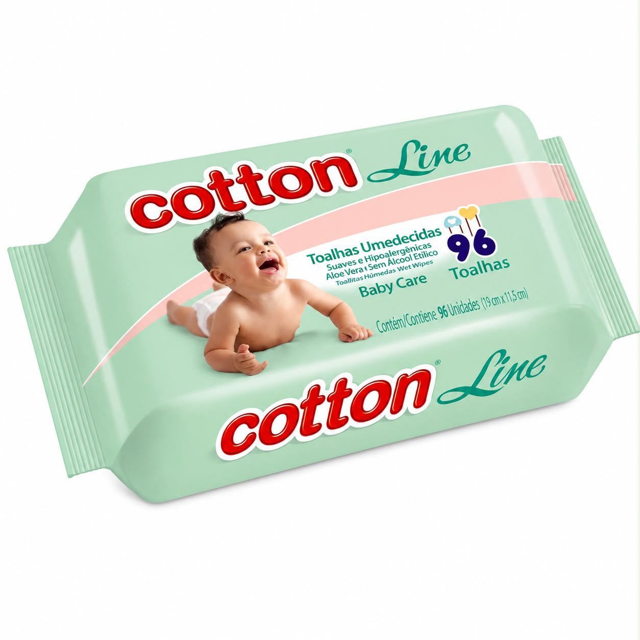 Cotton Line Toalhas Umedecidas  Aloe Vera Baby Care 96 Toalhas